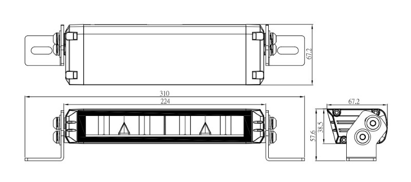 ʥȥ 12V/24V 91.5LED饤ȥС ۥ磻/С2ݥ饤դ