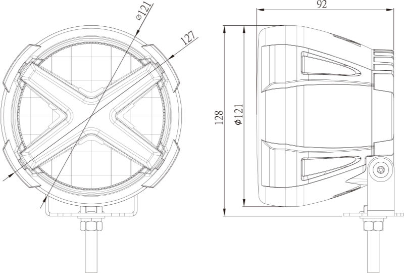 �ʥ��ȥ����� 12V/24V 5������ݷ�LED�ɥ饤�ӥ󥰥饤�� �ۥ磻�ȥݥ������饤���դ��ե�������