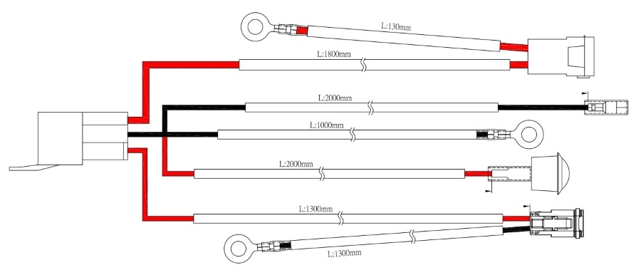 ナイトスター 2ピン×1 ドライビングランプ配線キット