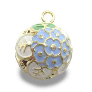 和柄鈴/紫陽花/本体約13mm/ブルー/1個｜作ろ！ドットコム