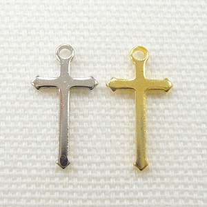 十字架チャーム(小)/PD-1156-S/12.5x6.5mm/5個｜作ろ！ドットコム
