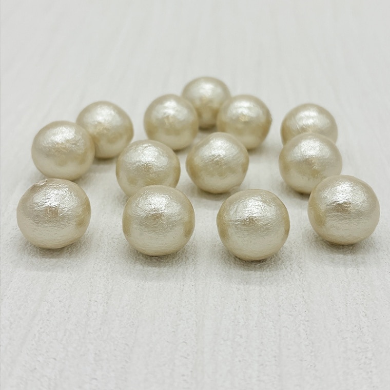国産コットンパール キスカ 18mm    30個 コットンパール/片穴/キスカ｜作ろ！ドットコム プレシオサライン