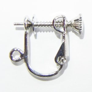 Mininu 8点ネジバネ式イヤリング 0.8mm芯立カン付ネジバネ式イヤリング/E-10/08SA/10mm/2ペア