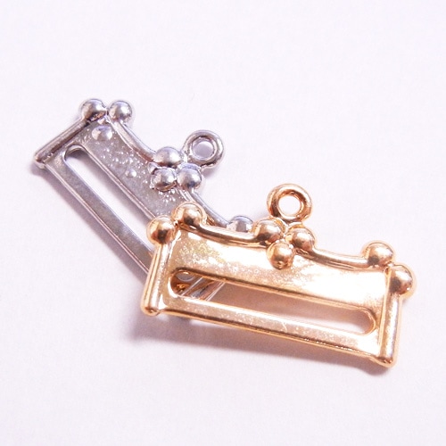 ビーズステッチ用金具/SHCT1816/通し穴16.5×2mm/1個｜作ろ