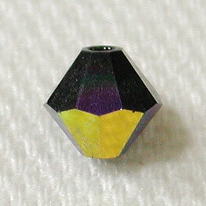 スワロフスキー/ソロバン/5328/ジェットオーロラ/4mm/30個｜作ろ