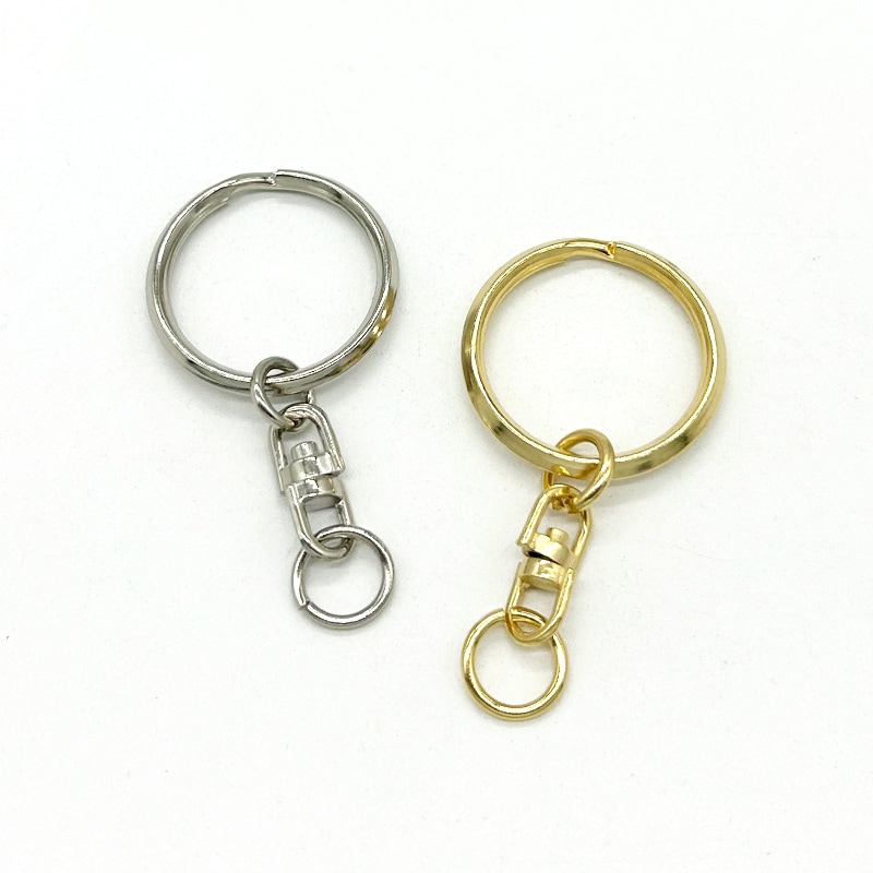 ブラス製　シルバーメッキ　キーチェーン　新品未使用！二重キーリング ブラス製 シルバーメッキ キーチェーン 新品未使用！二重キーリング付き