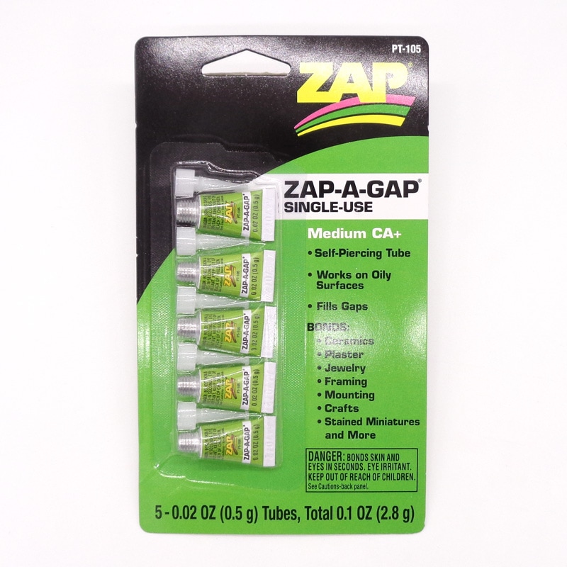 ミニサイズ5本入】瞬間接着剤/ZAP105/0.5gx5/1セット｜作ろ！ドット