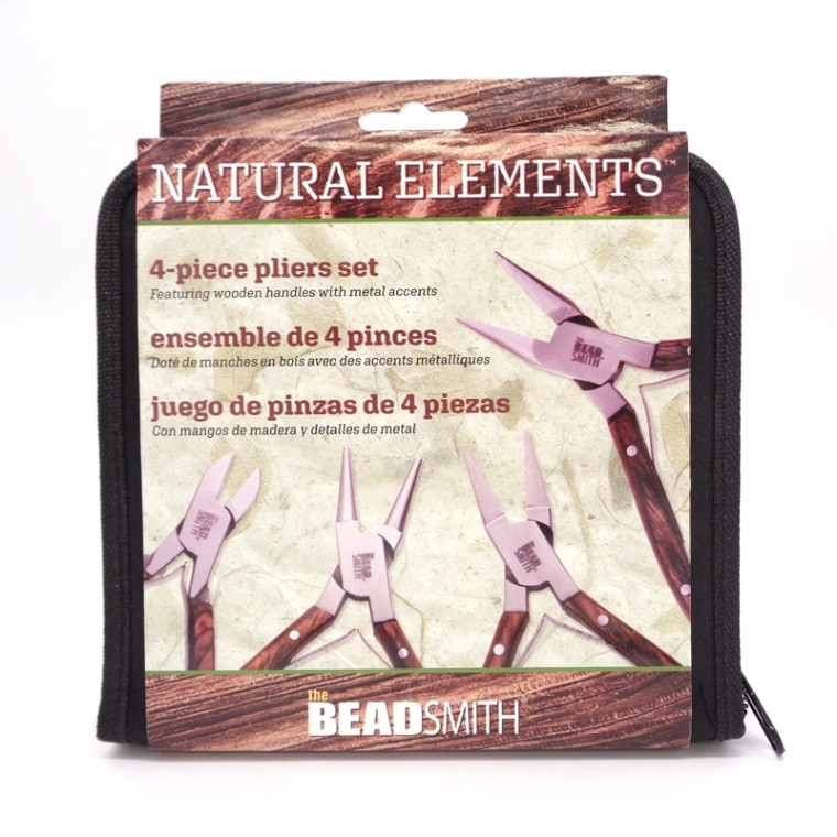 プライヤー4点セット(木製グリップ・ナチュラル)/PL440-SET/1セット