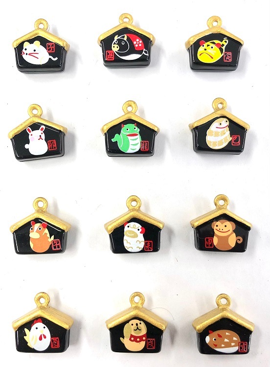 絵馬型干支鈴/D4-4/12種類/1個｜作ろ！ドットコム プレシオサライン