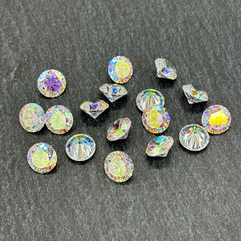 キュービックジルコニア/トップホール/ラウンド型/CUBH1A/クリスタル