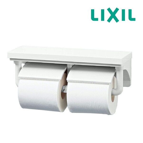 ◆15時迄出荷OK！▽∠INAX/LIXIL【CF-AA64/BW1】ピュアホワイト 棚付2連紙巻器