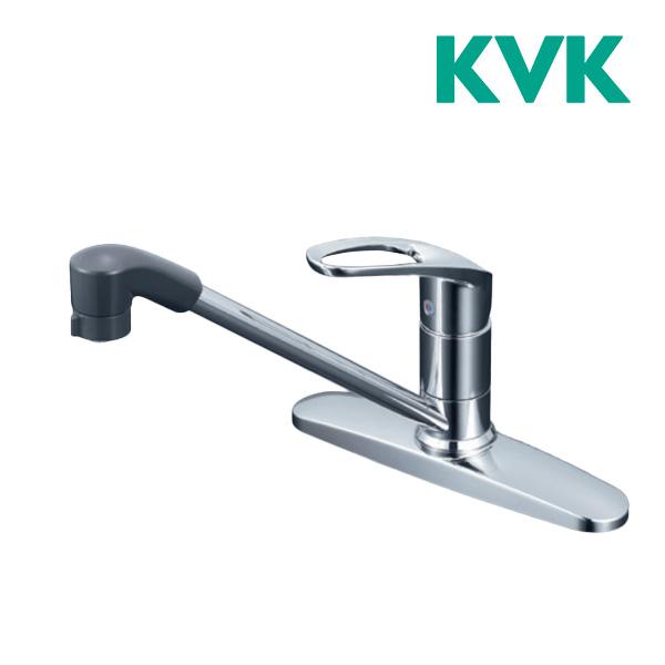 KVK KM5091TTU キッチン水栓 新品 シングル混合栓：KM5091｜キッチン用水栓：台付2穴シングル