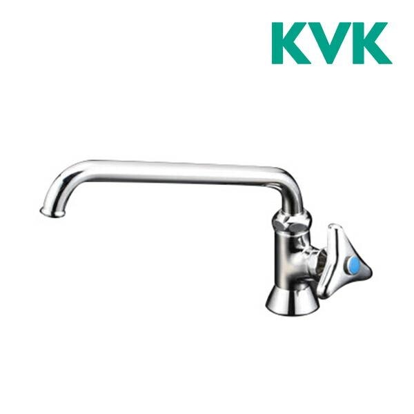 ◆15時迄出荷OK！KVK 水栓金具【K16NDR24】 単水栓 立形自在水栓 240mmパイプ付