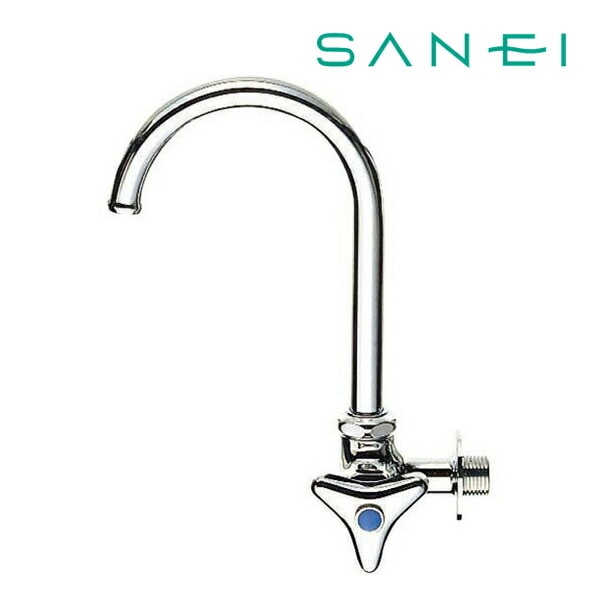 ◆15時迄出荷OK！≦三栄水栓/SANEI 水栓金具【A26J-13】横形ツル首自在水栓 (固定コマ仕様)(共用形)
