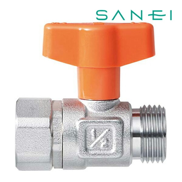 ◆15時迄出荷OK！∠三栄水栓/SANEI【V662-13】ナット付ボールバルブ