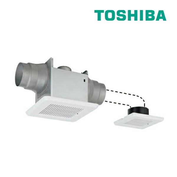 ◆15時迄出荷OK！東芝(日本キヤリア) 換気扇【DVP-T10L】ダクト用換気扇 低騒音形 2部屋用 スタンダード格子 φ100用 175mm角 (旧品番 DVP-G10L8)