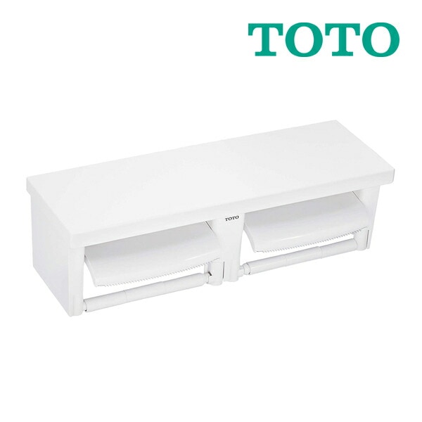 ◆15時迄出荷OK！TOTO【YH651】NW1(ホワイト) 棚付二連紙巻器 芯なしペーパー対応タイプ 樹脂製