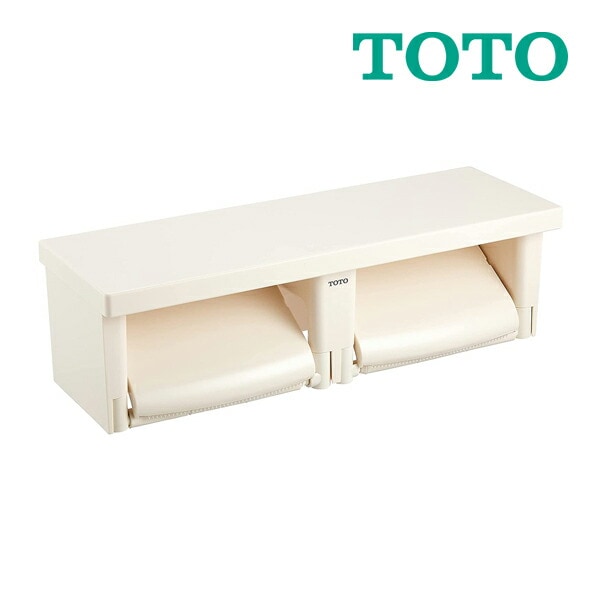 ◆15時迄出荷OK！TOTO【YH651】SC1(パステルアイボリー) 棚付二連紙巻器 芯なしペーパー対応タイプ 樹脂製