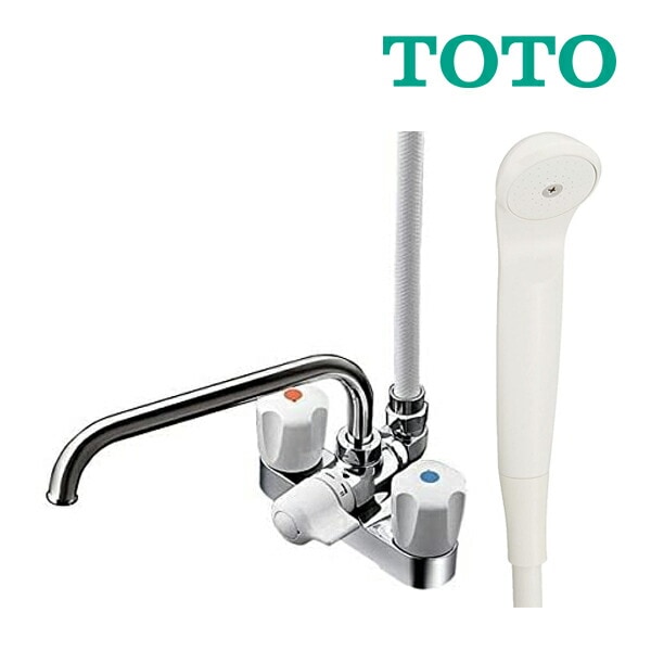 【美品】TOTO 2ハンドルシャワー金具 TMS27型 TOTO 浴室用水栓金具【TMS27C】 2ハンドルシャワー金具/台付き