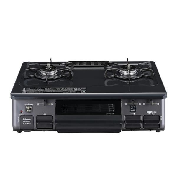 ガステーブル パロマガステーブル都市ガス用ブラック左強火力