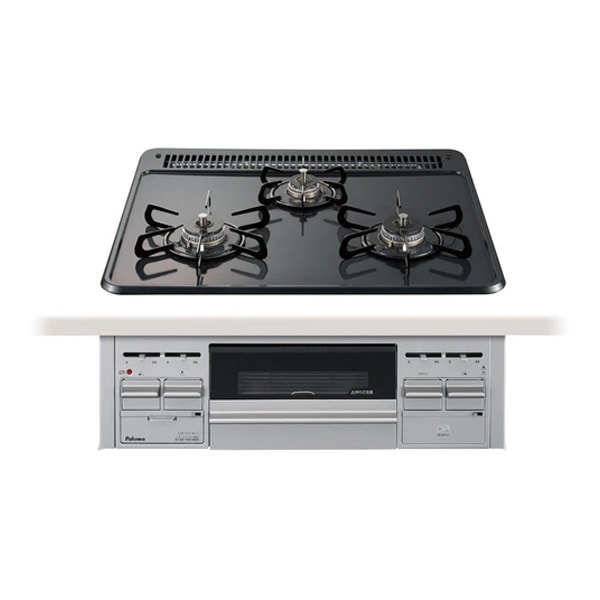 プロパンガス(LPG)####ψパロマ【PKD-N36S】ガスビルトインコンロ スタンダードタイプシリーズ ホーロートップ 水なし片面焼グリル 左右強火力 60cm