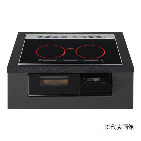 ●u.パナソニック IHクッキングヒーター【KZ-A1V7K】Aシリーズ 3口IH 幅75cm ラクッキングリル ダブル(左右IH)オールメタル対応 ジェットブラック/ブラック