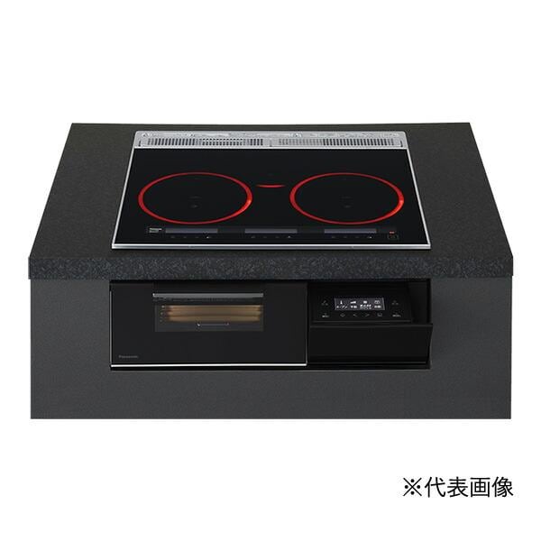 ●u.パナソニック IHクッキングヒーター【KZ-A1V6K】Aシリーズ 3口IH 幅60cm ラクッキングリル ダブル(左右IH)オールメタル対応 ジェットブラック/ブラック