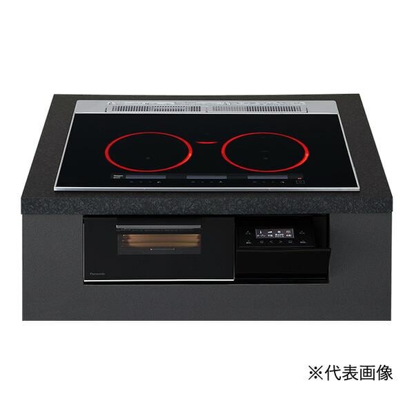 ●u.パナソニック IHクッキングヒーター【KZ-A1M7K】Aシリーズ 3口IH 幅75cm ラクッキングリル シングル(右IH)オールメタル対応 ジェットブラック/ブラック