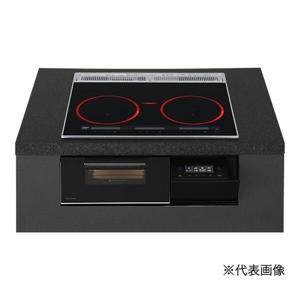 ●u.パナソニック IHクッキングヒーター【KZ-A1M6K】Aシリーズ 3口IH 幅60cm ラクッキングリル シングル(右IH)オールメタル対応 ジェットブラック/ブラック