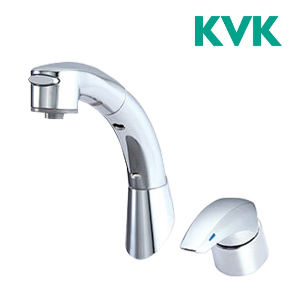 ◆15時迄出荷OK！KVK 水栓金具【KM8019TN】洗面用水栓 傾斜水栓 シングル洗髪シャワー 一般地用 45°傾斜取付 (旧品番 KM8019T)