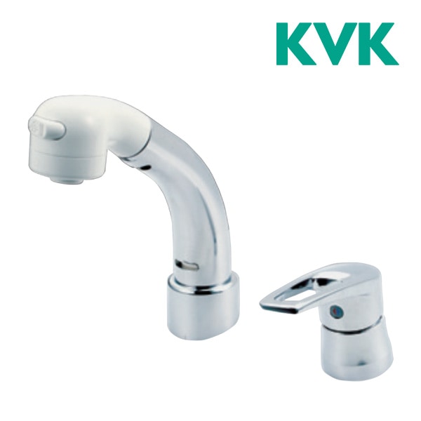 ◆15時迄出荷OK！KVK 水栓金具【KM8029TN】洗面用水栓 傾斜水栓 シングル洗髪シャワー 一般地用 18°傾斜取付