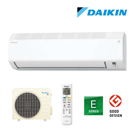 ●ダイキン ルームエアコン【S225ATES W】ホワイト 2025年 Eシリーズ 室内電源タイプ 単相100V 6畳程度 (旧品番 S224ATES W)