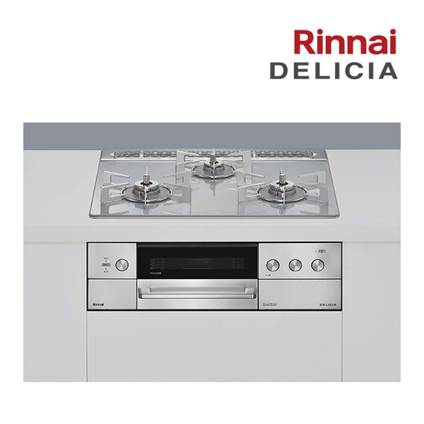 プロパンガス(LPG)●リンナイ ガスビルトインコンロ【RHS31W39M14RCSTW】デリシア 3V乾電池 操作部シンプル アローズホワイト 幅60cm ザ・ココット付属
