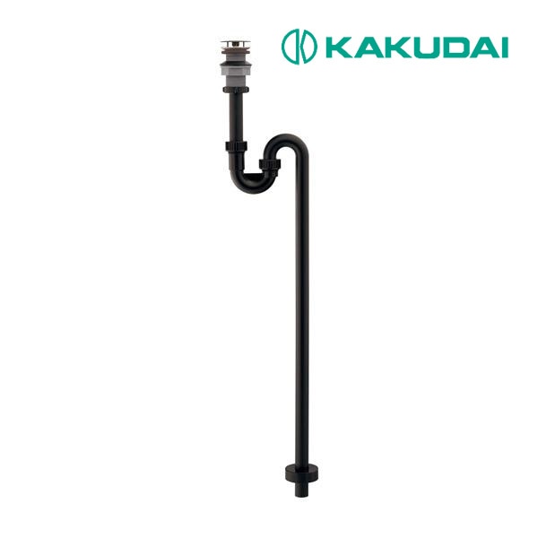 ◆15時迄出荷OK！カクダイ 【433-540-25D】丸鉢つきSトラップ(化粧キャップつき) ブラック