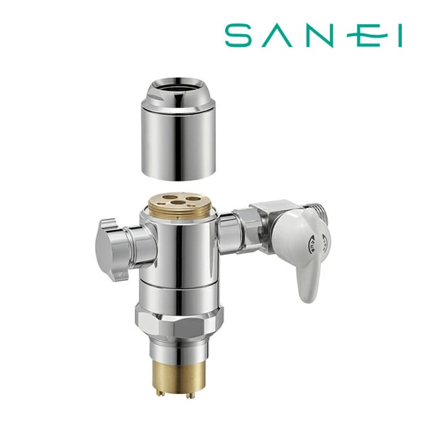 ◆15時迄出荷OK！∠三栄水栓/SANEI 【B98-AU3A】シングル混合栓用分岐アダプター(SANEI用)