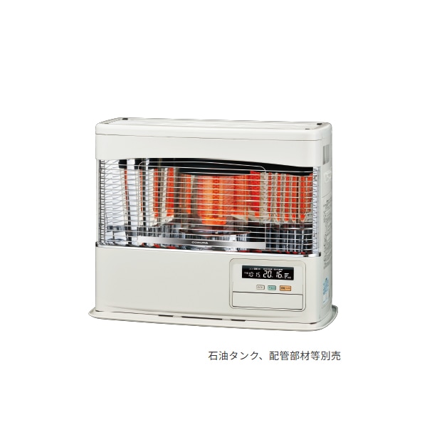 ●コロナ 暖房機器【FF-6825PR(W)】ホワイト FF式石油暖房機(輻射型) PRシリーズ ポット式 主に18畳用 別置タンク式(石油タンク別売)