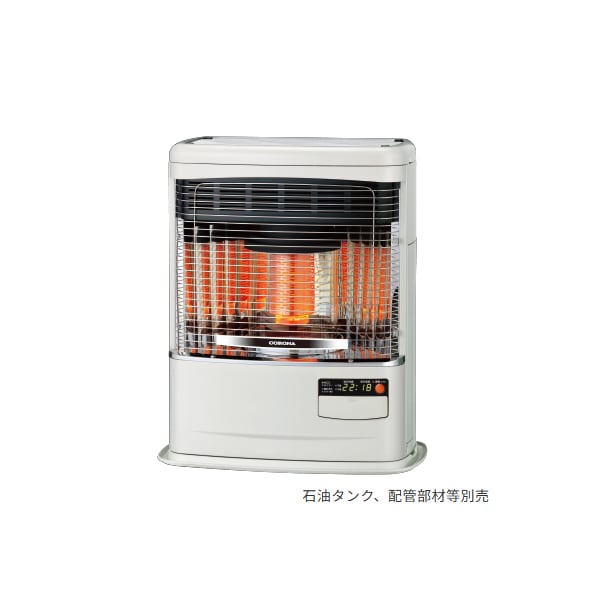 ●コロナ 暖房機器【FF-VY5525P(W)】ホワイト FF式石油暖房機(輻射型) ミニパル(Vシリーズ) 上面開放式(VY)タイプ 主に14畳用 別置タンク式(石油タンク別売)
