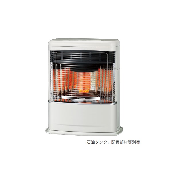 ●コロナ 暖房機器【FF-VT4225P(W)】ホワイト FF式石油暖房機(輻射型) ミニパル(Vシリーズ) トップクール(VT)タイプ 主に11畳用 別置タンク式(石油タンク別売)