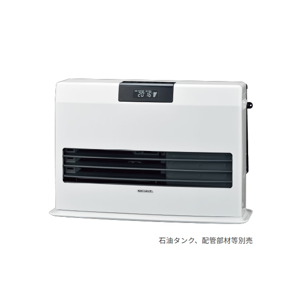●コロナ 暖房機器【FF-WG40SK(W)】ナチュラルホワイト FF式温風ヒーター WGシリーズ ビルトインタイプ ガス化式 主に11畳用 別置タンク式(石油タンク別売)