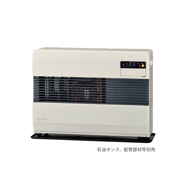 ●コロナ 暖房機器【FF-100K(W)】給排気筒セット フロスティホワイト FF式温風ヒーター 標準タイプ ポット式 主に26畳用 別置タンク式(石油タンク別売)