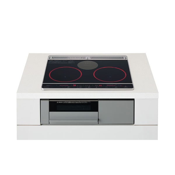 ●u.パナソニック 【KZ-J1H6AS】IHクッキングヒーター 2口IH+ラジエントタイプ Jシリーズ 鉄・ステンレス対応 ブラック/グレー