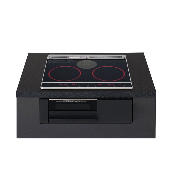 ●u.パナソニック 【KZ-J1H6AK】IHクッキングヒーター 2口IH+ラジエントタイプ Jシリーズ 鉄・ステンレス対応 ブラック/ブラック