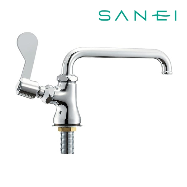 π◆15時迄出荷OK！三栄水栓/SANEI 水栓金具【A5310L-13】厨房用立形自在水栓(左ハンドル) 共用形