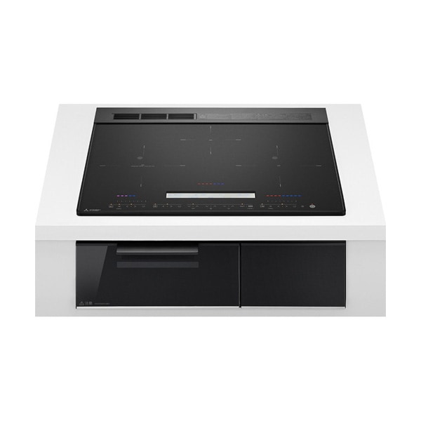 ●三菱 IHクッキングヒーター【CS-A206-B】マットブラック/クリアブラック ビルトイン型 3口IH CROSS+TOPシリーズ 60cmトップ 単相200V