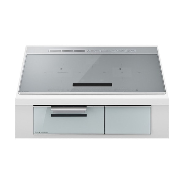 ●三菱 IHクッキングヒーター【CS-A107-S】シルバー/クリアシルバー ビルトイン型 3口IH CROSS+TOPシリーズ 75cmワイドトップ 単相200V