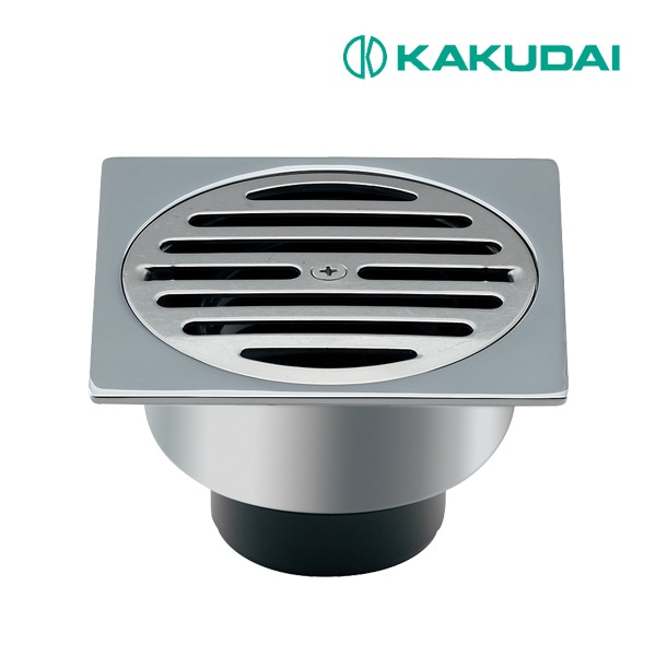 ◆15時迄出荷OK！カクダイ【422-310-50】角型ワントラップ 本体:亜鉛 目皿:ステンレス(SUS30) ワン:PP