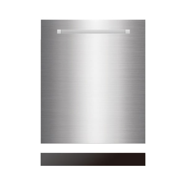 「本体と同時購入必須商品」●u.ボッシュ/BOSCH 部材【SMV4ZDX016用ステンレス面材+黒ポリ巾木セット】専用ドア面材 ビルトイン食器洗い乾燥機用