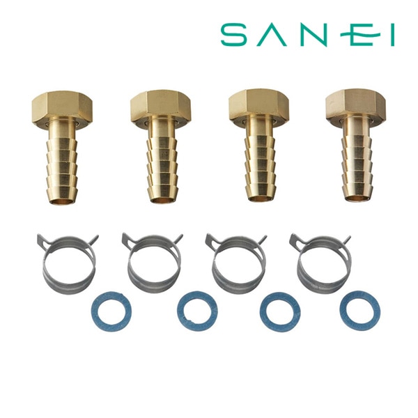 ◆15時迄出荷OK！≦三栄水栓/SANEI【T421-4S-15A】ペアホース金具セット