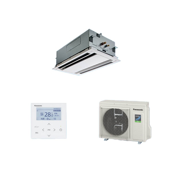 ●βパナソニック 業務用エアコン【PA-P80L7SHC】2方向天井カセット形 XEPHY Eco(高効率タイプ) シングル エコナビ 単相200V P80形 3.0馬力相当