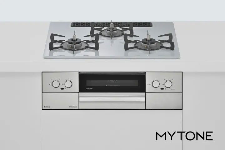 プロパンガス(LPG)●リンナイ ガスビルトインコンロ【RS32W44C51DVW】スムースシルバー プレミアムガラスコート MYTONE(マイトーン) 標準幅60cm